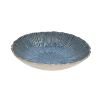 Insalatiera in Ceramica Turchese con Decoro Corallo