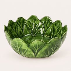 Insalatiera Verza Grande in Ceramica Verde Smeraldo Ø.29xH.12 cm