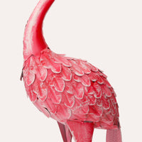 Coppia di Fenicotteri Decorativi in Ferro Rosa per Giardini