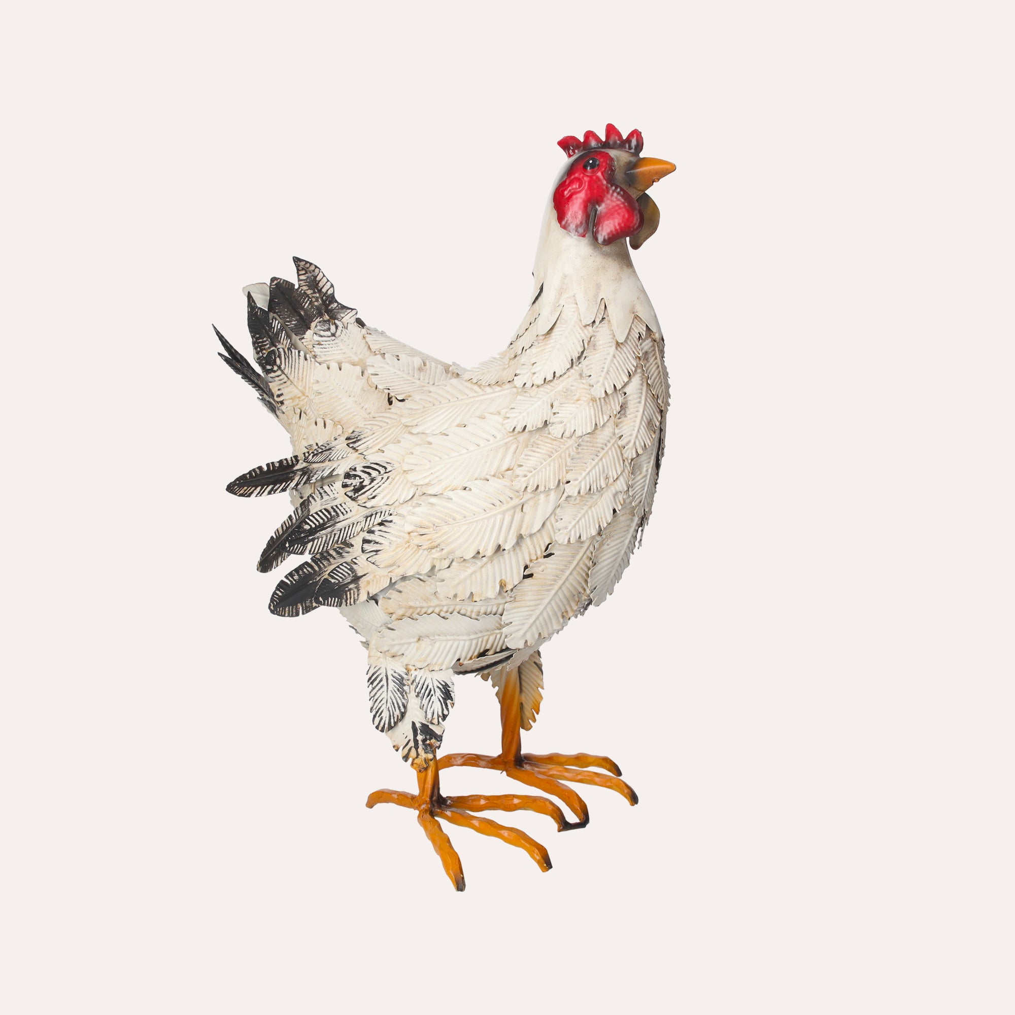 Gallina Decorativa in Ferro Bicolore