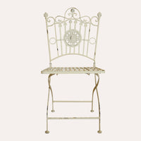 Set Tavolo da Giardino Rettangolare con 6 Sedie Bianco Anticato – Arredo da Esterno Elegante