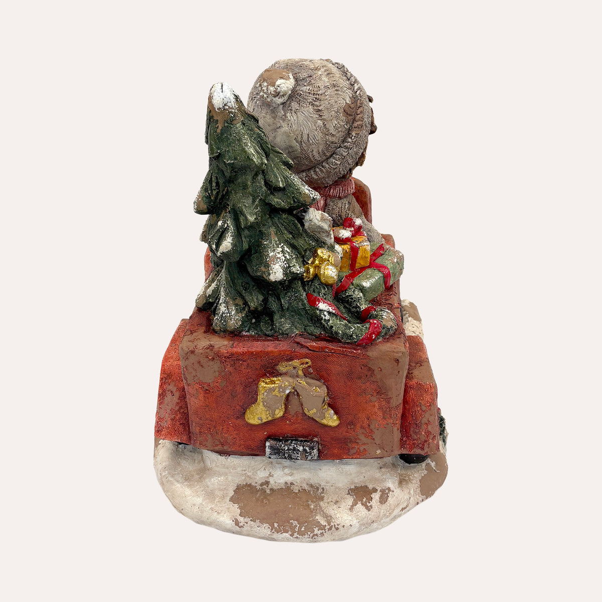 Bimbo con Macchina in Resina – Figurina Natalizia decorativa