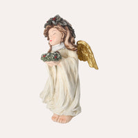 Angelo Portacandele in Resina – Decorazione Natalizia per Interni ed Esterni