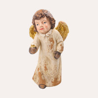 Angelo Natalizio con Portacandele, decorazione natalizia per Interno ed esterno