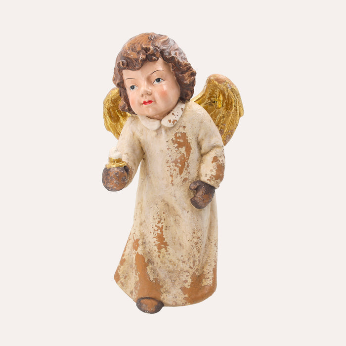 Angelo Natalizio con Portacandele, decorazione natalizia per Interno ed esterno