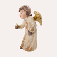 Angelo Natalizio con Portacandele, decorazione natalizia per Interno ed esterno