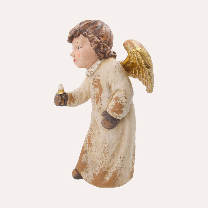 Angelo Natalizio con Portacandele, decorazione natalizia per Interno ed esterno