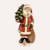 Babbo Natale con Sacco in Resina – Decorazione Natalizia Classica