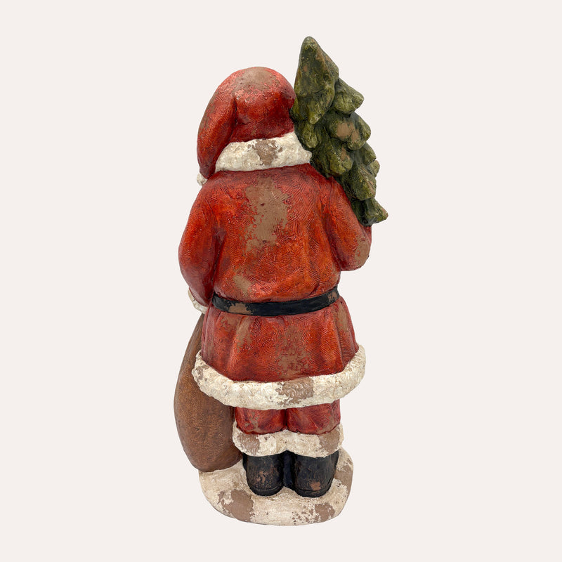 Babbo Natale con Sacco in Resina – Decorazione Natalizia Classica