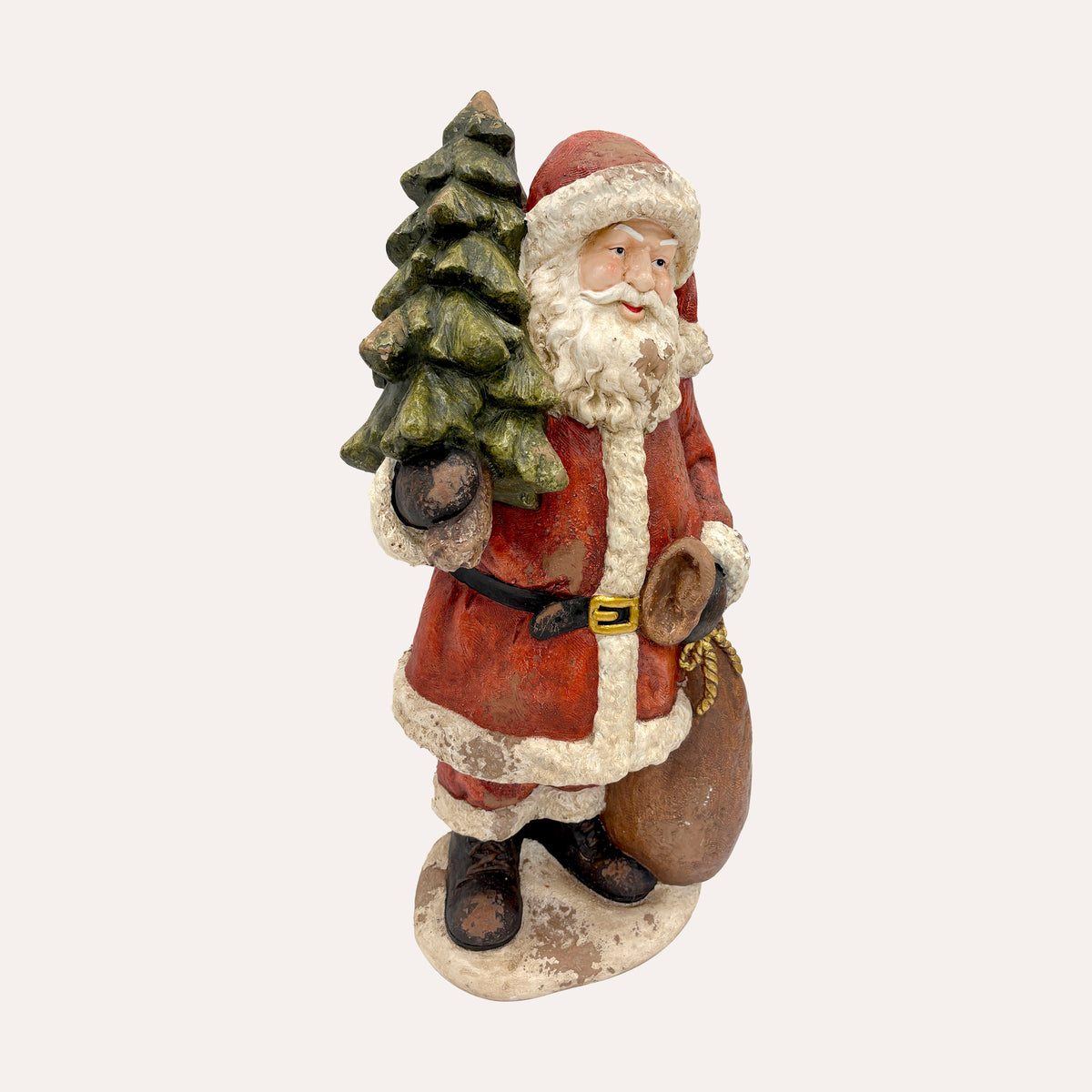 Babbo Natale con Sacco in Resina – Decorazione Natalizia Classica