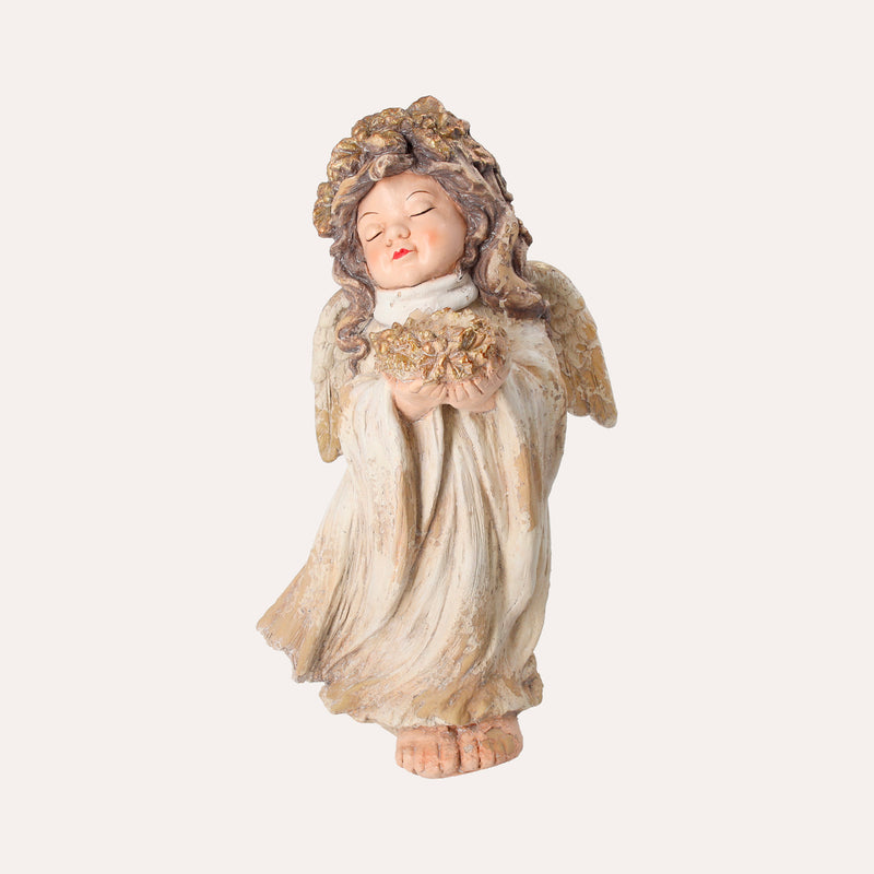 Fanciulla con portacandela in Resina – Figurina Natalizia