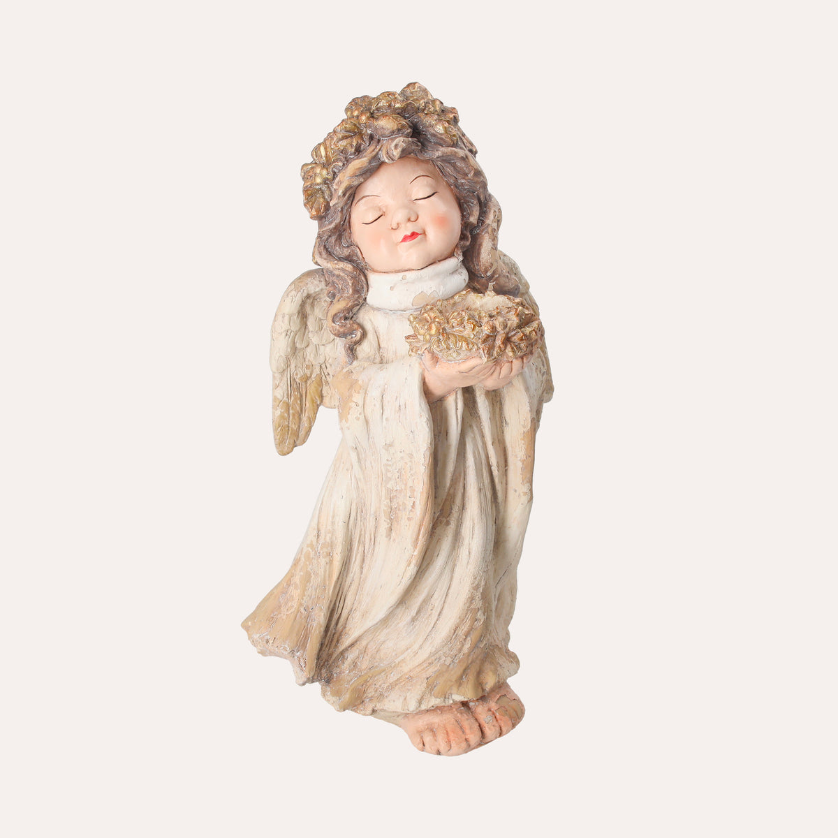 Fanciulla con portacandela in Resina – Figurina Natalizia