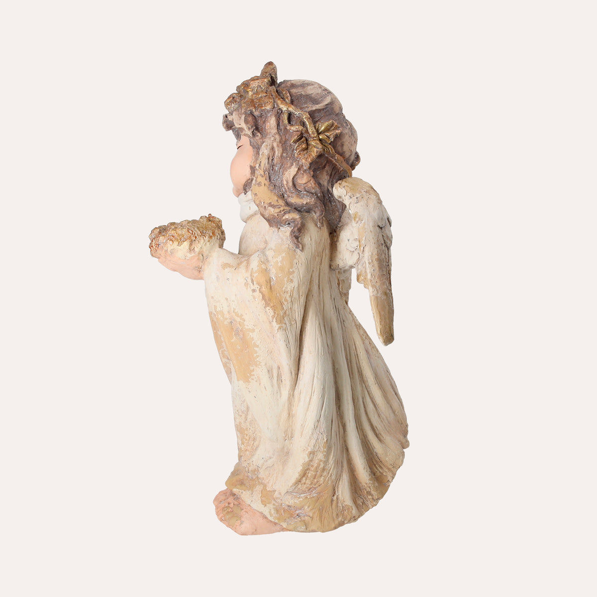 Fanciulla con portacandela in Resina – Figurina Natalizia