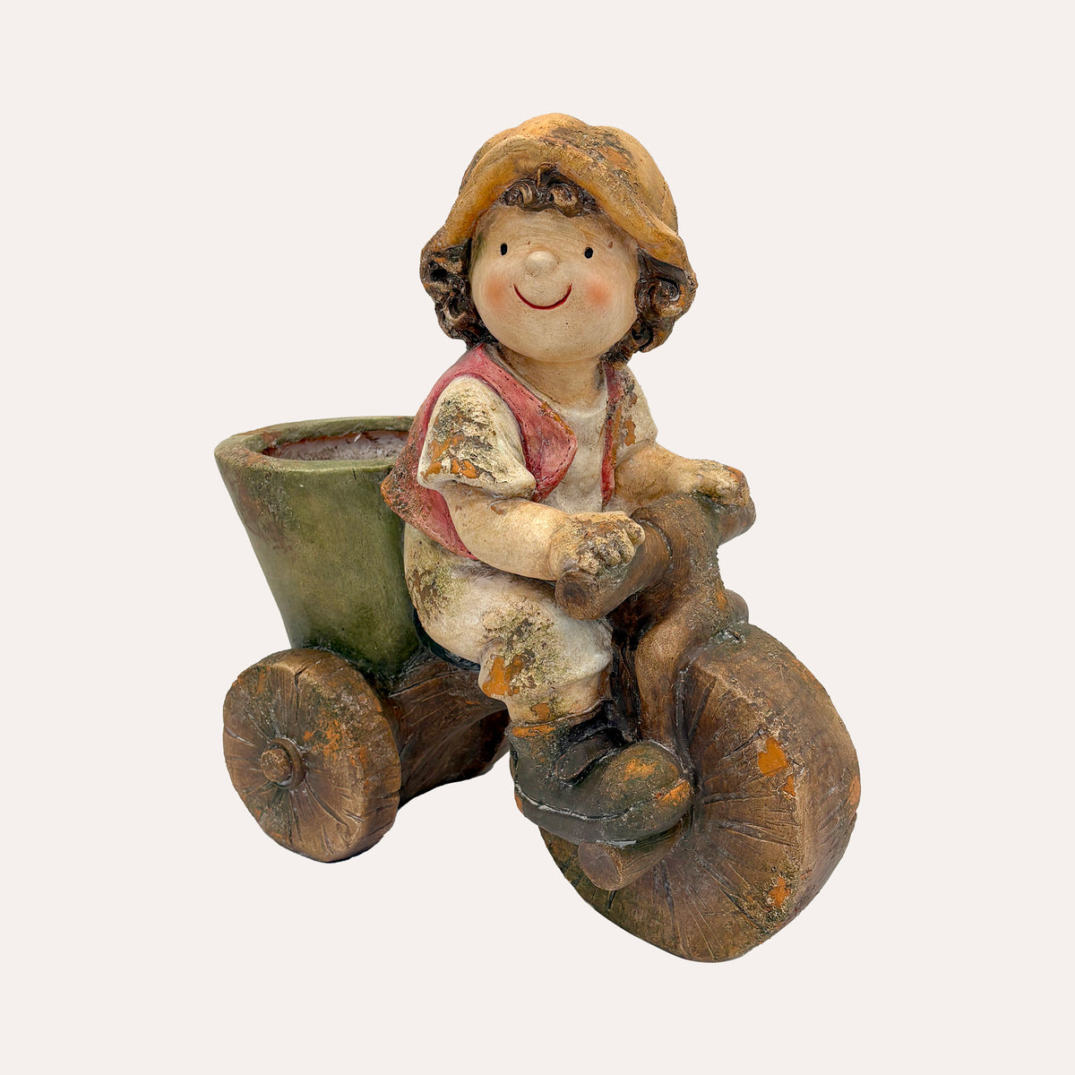 Bimbo con Bici in Resina – Decorazione Natalizia