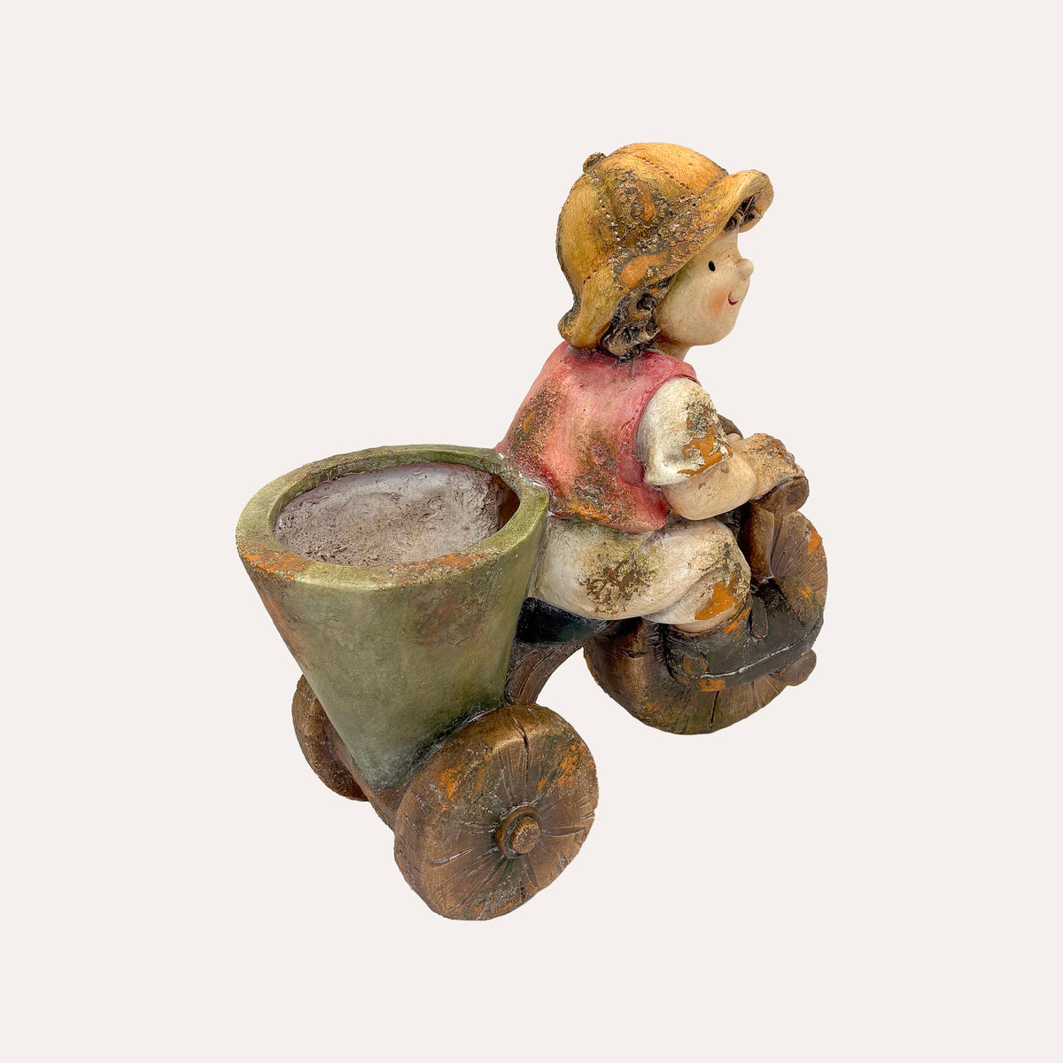 Bimbo con Bici in Resina – Decorazione Natalizia