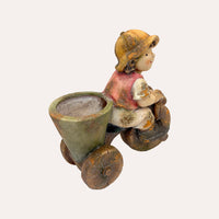 Bimbo con Bici in Resina – Decorazione Natalizia