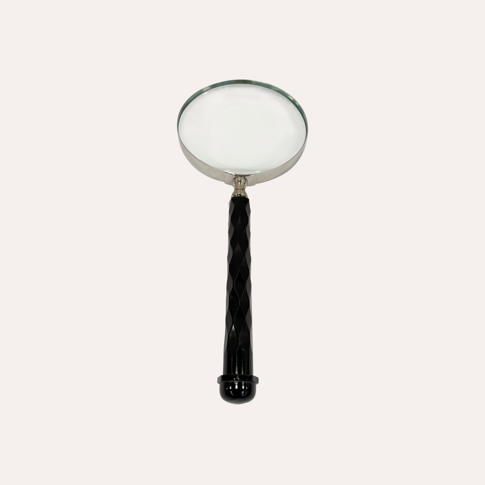Lente d’ingrandimento stile vintage, con manico nero, 25 x 10 cm