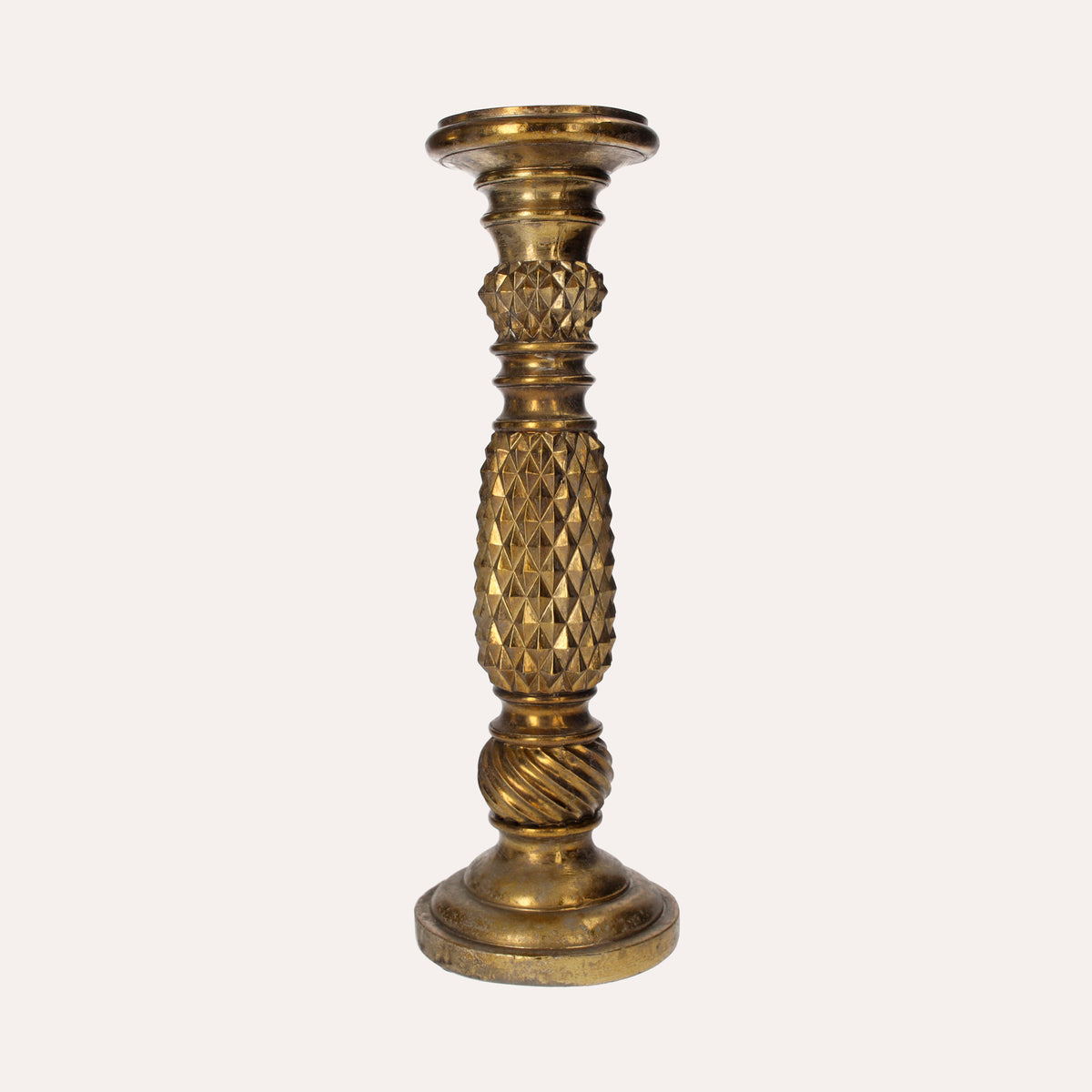 Porta Candele In Ferro Effetto Ottone, Decorazione Elegante