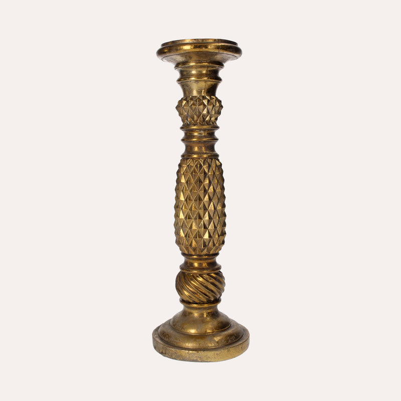 Porta Candele In Ferro Effetto Ottone, Decorazione Elegante