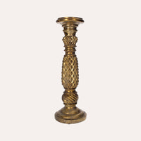 Porta Candele In Ferro Effetto Ottone, Decorazione Elegante
