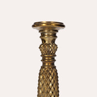 Porta Candele In Ferro Effetto Ottone, Decorazione Elegante