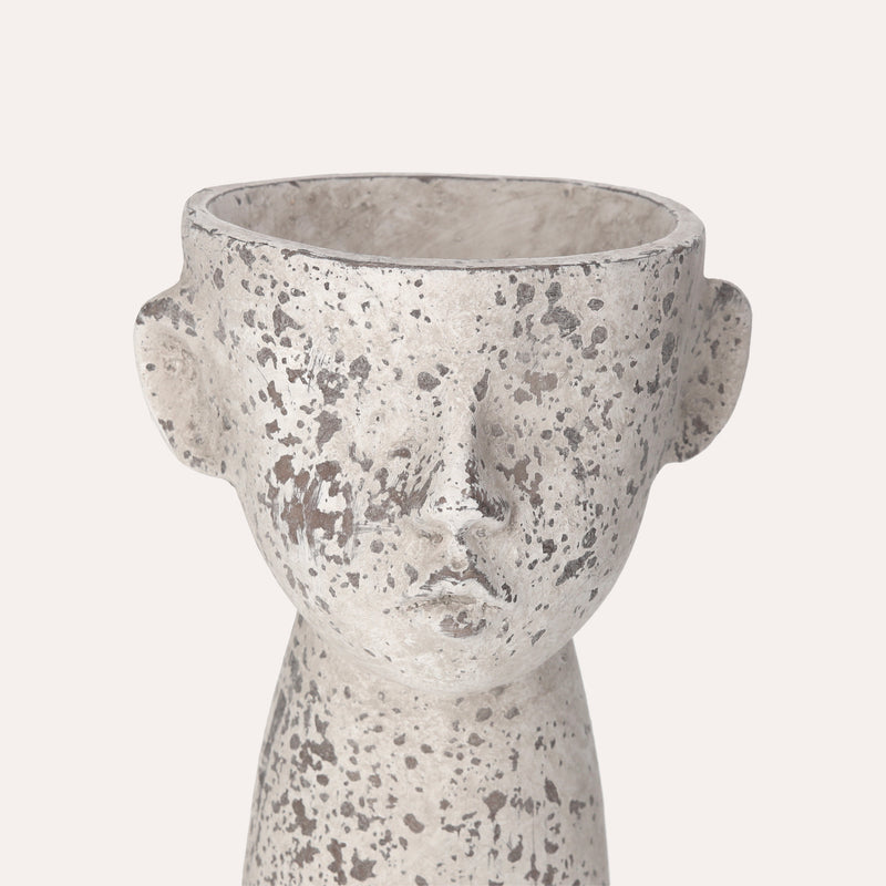 Vaso Testa in Resina Resistente per Piante e Fiori