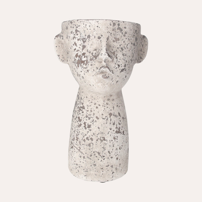 Vaso Testa in Resina Resistente per Piante e Fiori