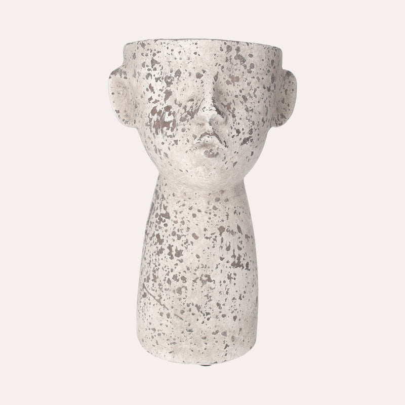 Vaso Testa in Resina Resistente per Piante e Fiori