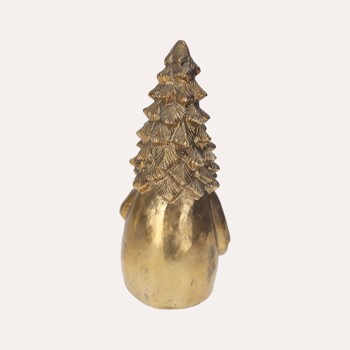Gnomino Dorato Decorativo In Resina, Perfetto Per Decorazioni Natalizie