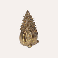 Gnomino Decorativo Dorato In Resina, Elegante E Giocoso Per Natale