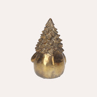 Gnomino Decorativo Dorato In Resina, Elegante E Giocoso Per Natale