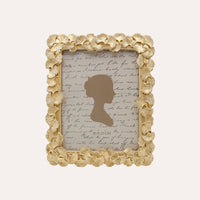 Porta Foto Cornice Decorativa in Resina con Motivo Papiri Finitura Oro (19x25 cm), Cornice Elegante per Fotografie