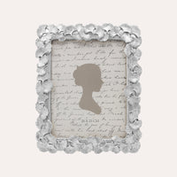 Porta Foto Grande Cornice Decorativa con Motivo Papiri in Argento (27,5x32 cm) |