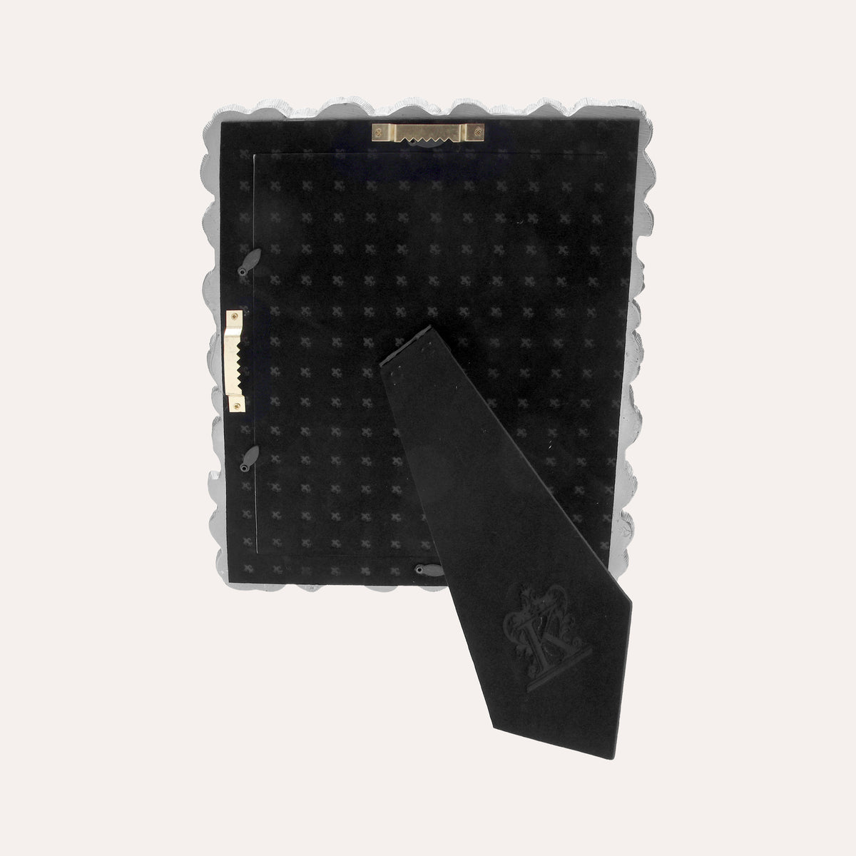 Porta Foto Grande Cornice Decorativa con Motivo Papiri in Argento (27,5x32 cm) |