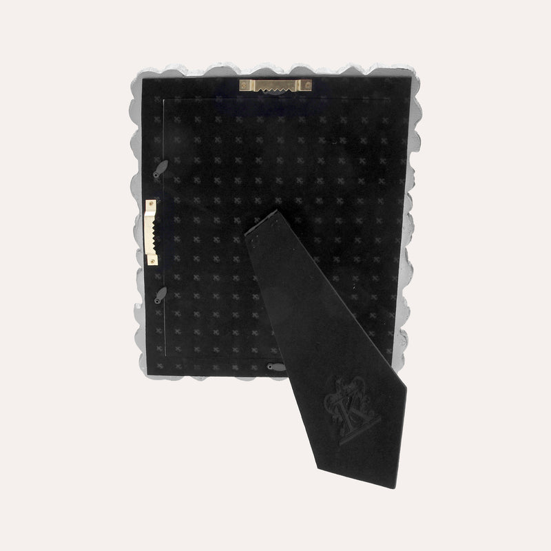 Porta Foto Grande Cornice Decorativa con Motivo Papiri in Argento (27,5x32 cm) |