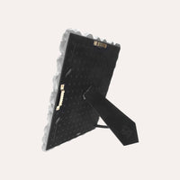 Porta Foto Grande Cornice Decorativa con Motivo Papiri in Argento (27,5x32 cm) |