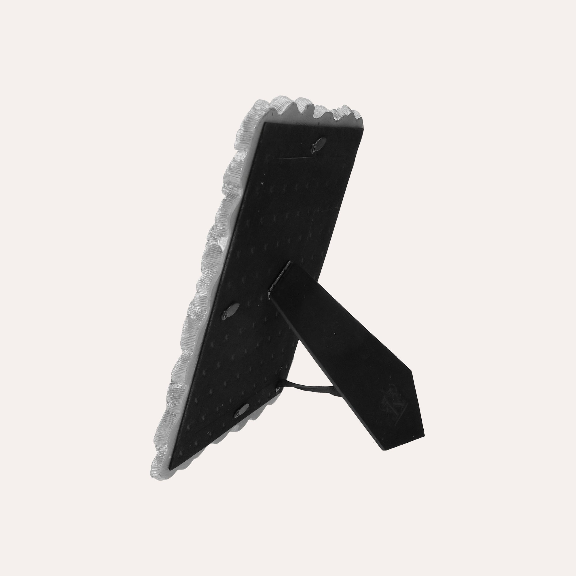 Porta Foto Cornice Decorativa con Motivo Papiri in Finitura Argento (19x25 cm)