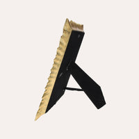 Porta Foto Grande Cornice Decorativa con Motivo Foglie Oro (26x20 cm)