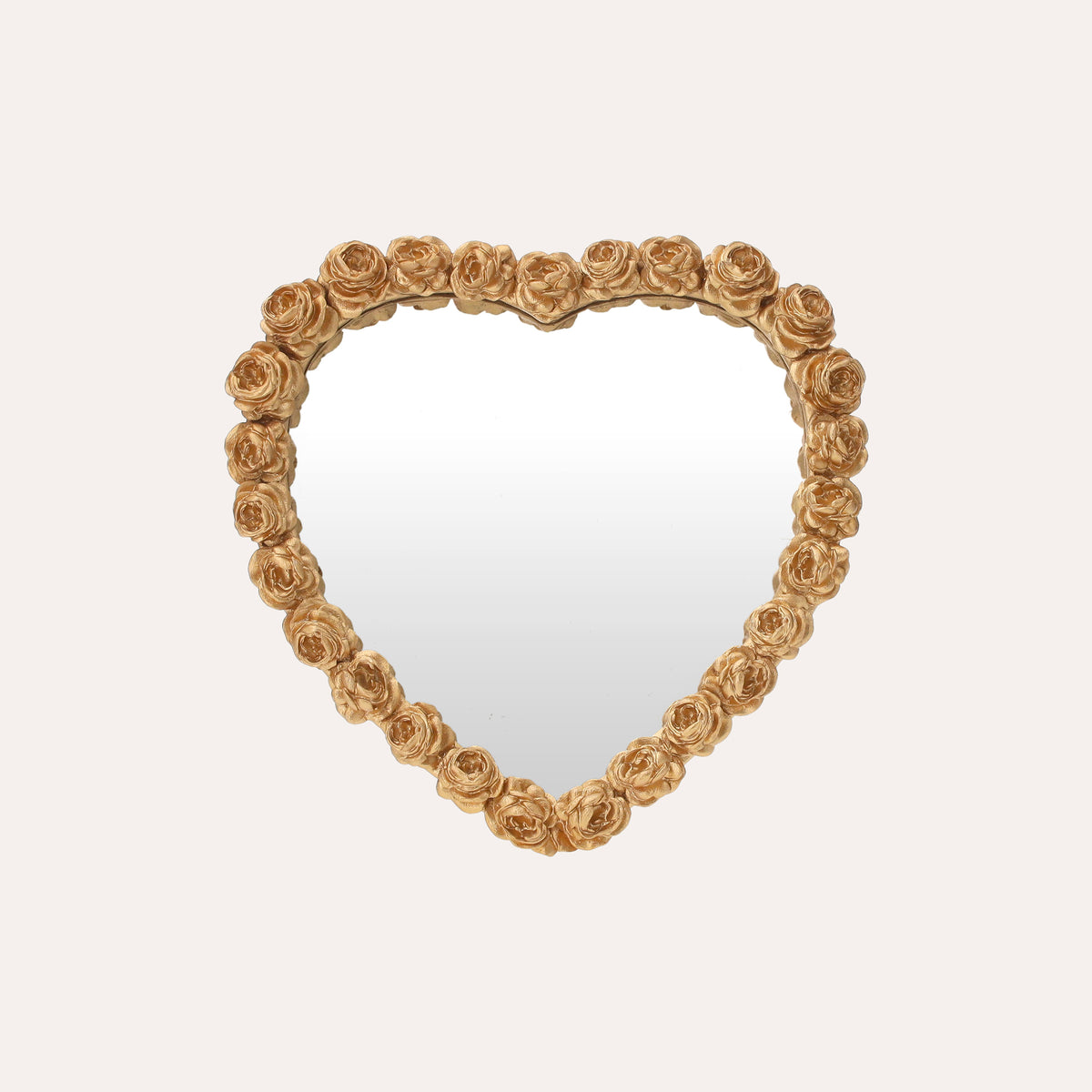 Specchio Decorativo a Cuore in Finitura Oro (23x24 cm)