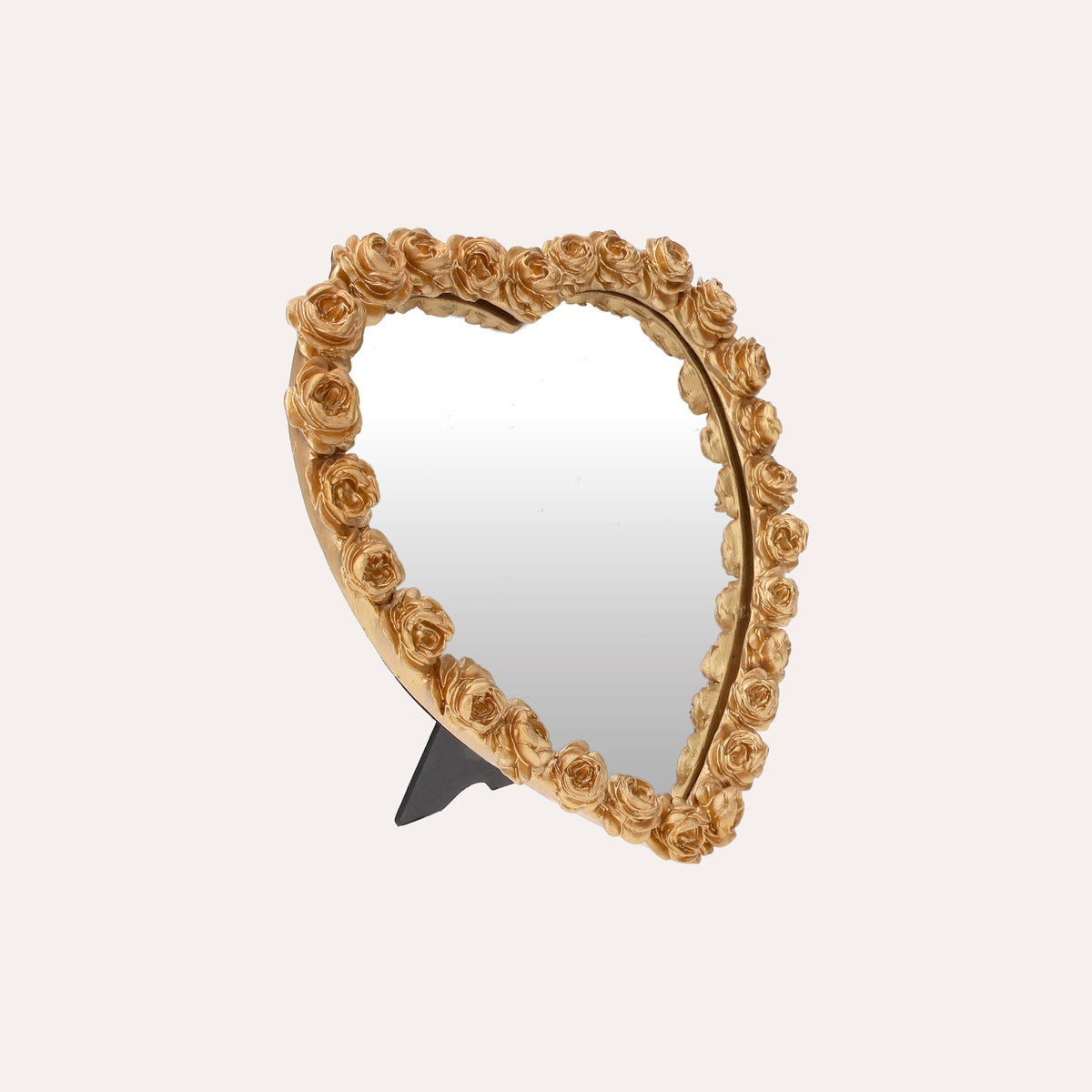 Specchio Decorativo a Cuore in Finitura Oro (23x24 cm)