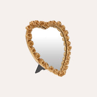 Specchio Decorativo a Cuore in Finitura Oro (23x24 cm)