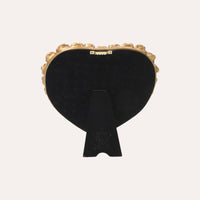 Specchio Decorativo a Cuore in Finitura Oro (23x24 cm)