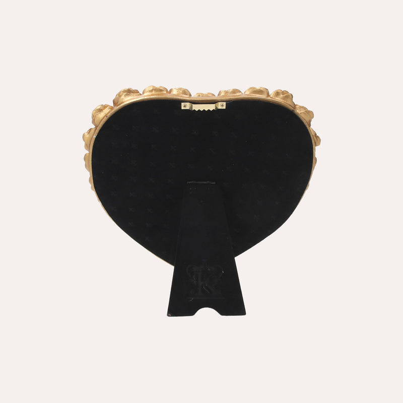 Specchio Decorativo a Cuore in Finitura Oro (23x24 cm)