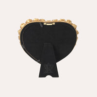Heart-Shaped Photo Frame in Gold Finish (23x24cm)