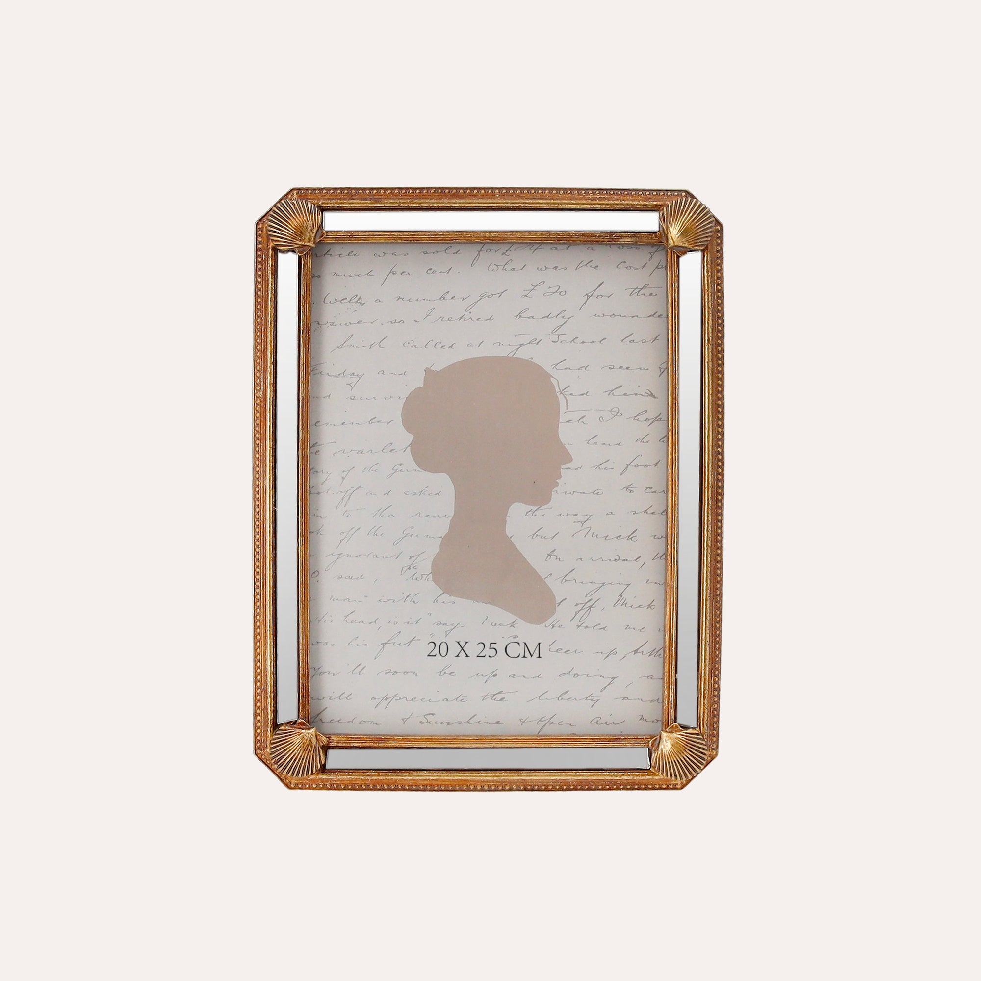 Porta Foto Cornice Decorativa con Motivo Conchiglie Dorate (16x25cm)