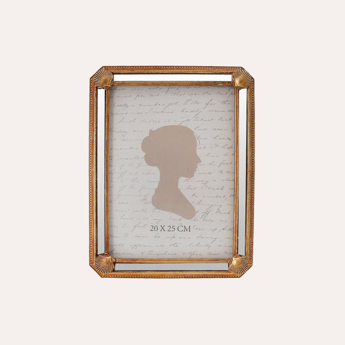 Porta Foto Cornice Decorativa con Motivo Conchiglie Dorate (16x25cm)