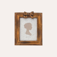 Porta Foto Grande Cornice Decorativa con Fiocco Dorato (24x19cm)