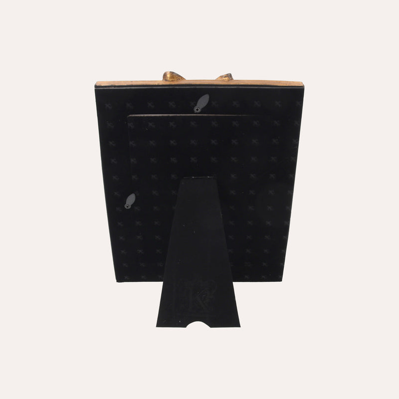 Porta Foto Grande Cornice Decorativa con Fiocco Dorato (24x19cm)