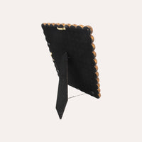 Porta Foto Grande Cornice Decorativa con Motivo Sfere Dorate (24x19cm)