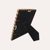 Porta Foto Grande Cornice Decorativa con Motivo Sfere Dorate (24x19cm)